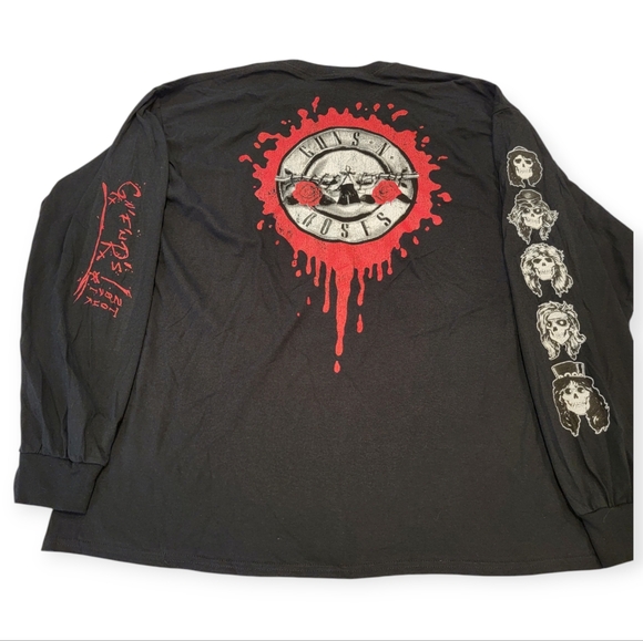Guns N Roses 2021 Tour Official Merch Graphic Tee Long Sleeve Drip Graphic XXL - Picture 1 of 12